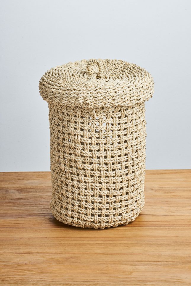 Round Hamper Basket With Handle