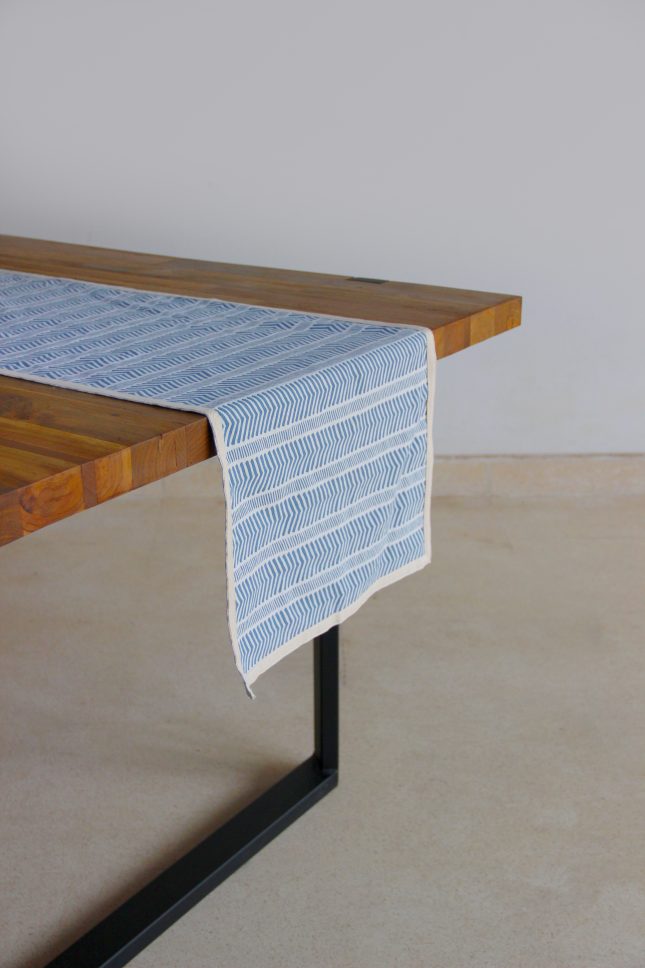 Table Runner Herringbone Denim