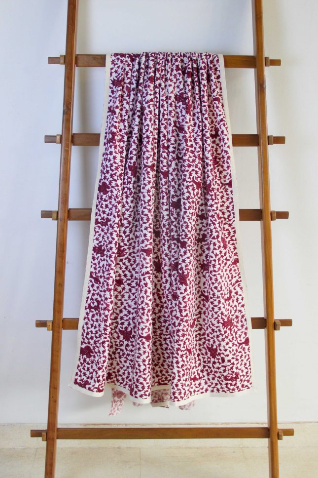 Blanket Lasem Maroon Coral