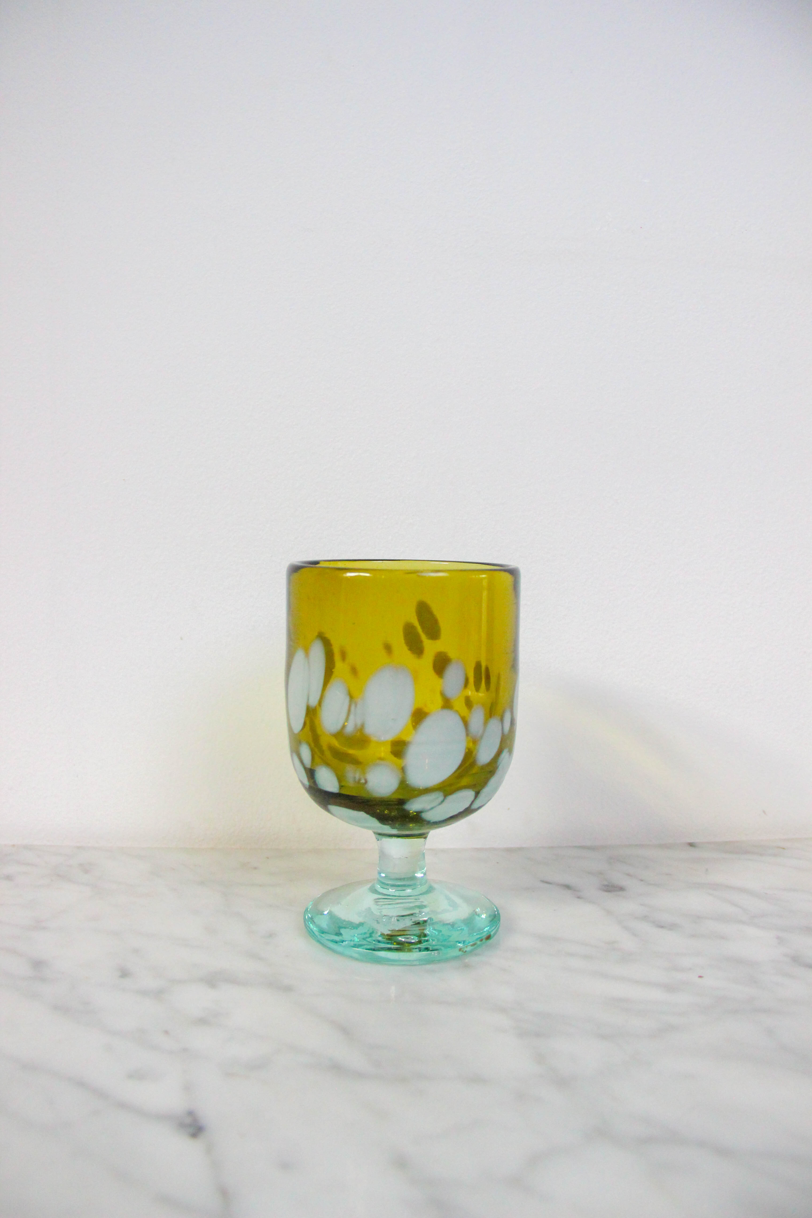 Wine Blown Glass - Brown