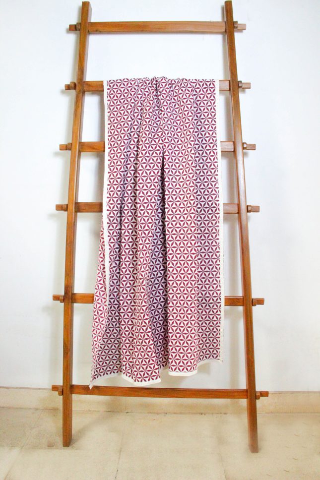 Blanket Hexa Star Maroon