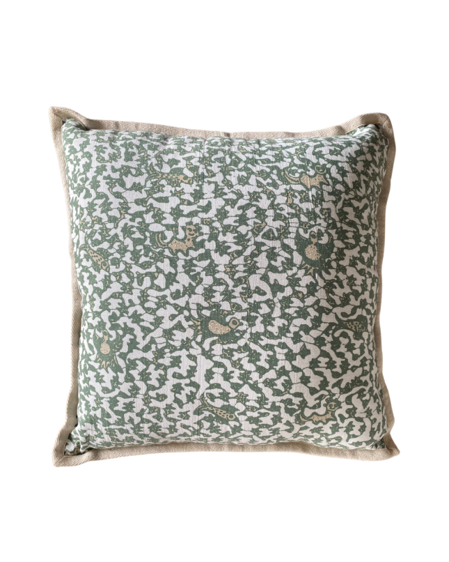 Pillow Case Lasem Palm Green - Sand