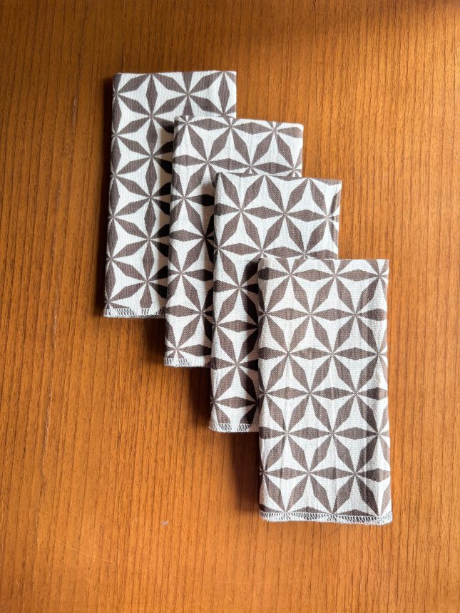 Napkin Hexastar Brown