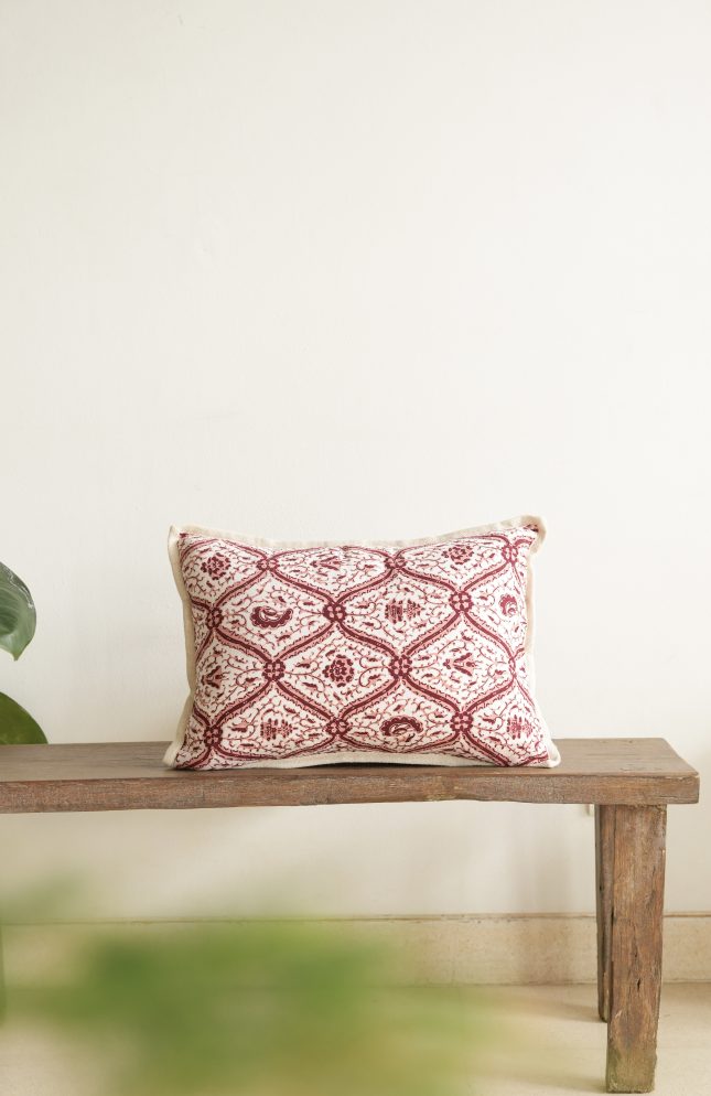 Pillow Case Sida Maroon Coral