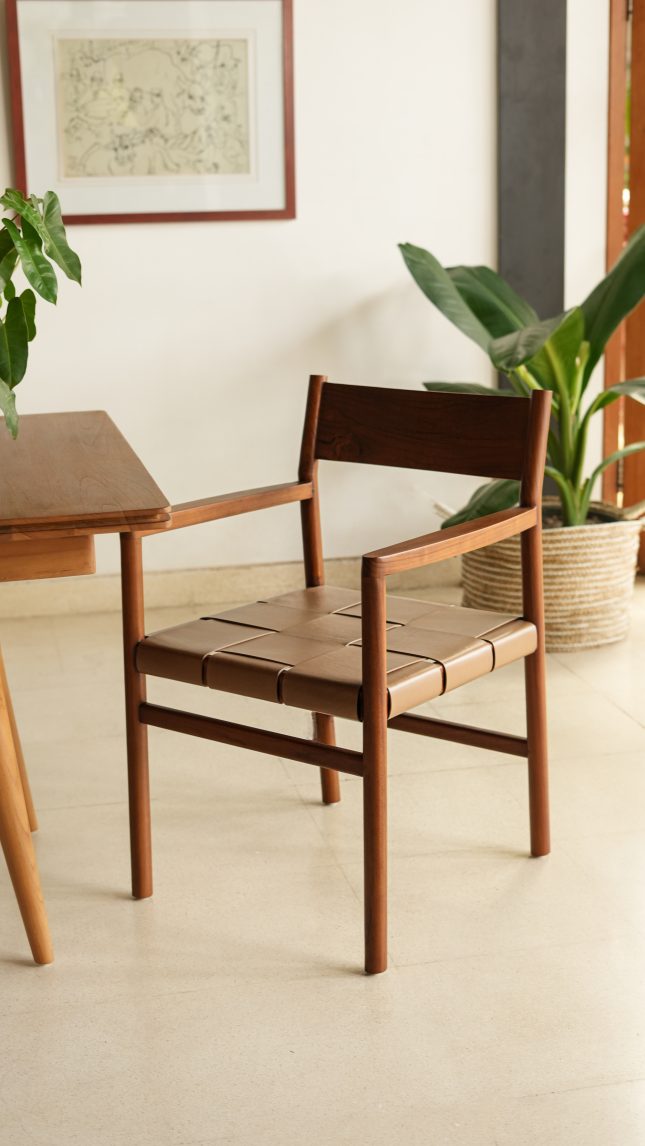 Blora Dining Arm Chair Taupe