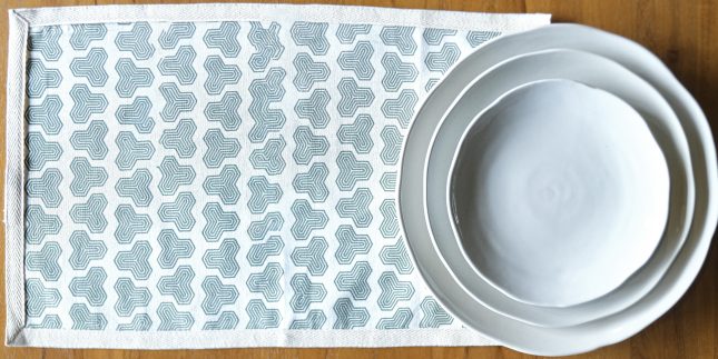 Placemat Tripod Palm Green