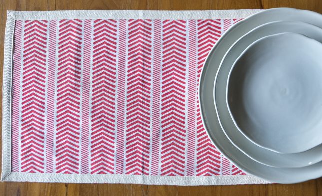 Placemat Herringbone Red