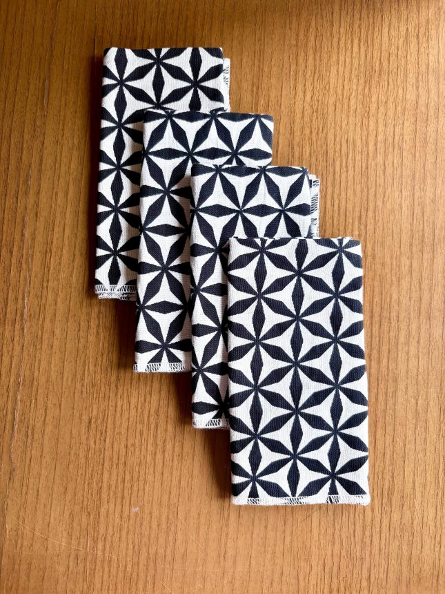 Napkin Hexastar Black