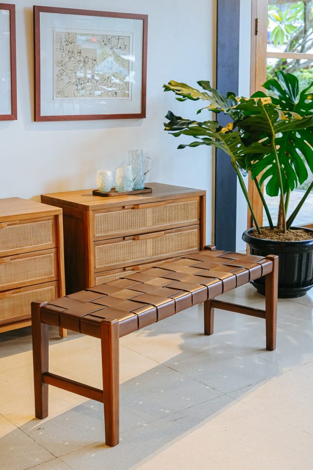 London Bench Wide Leather