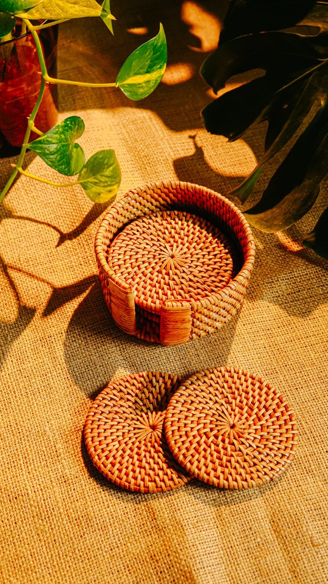 Rattan Coaster Set of 6